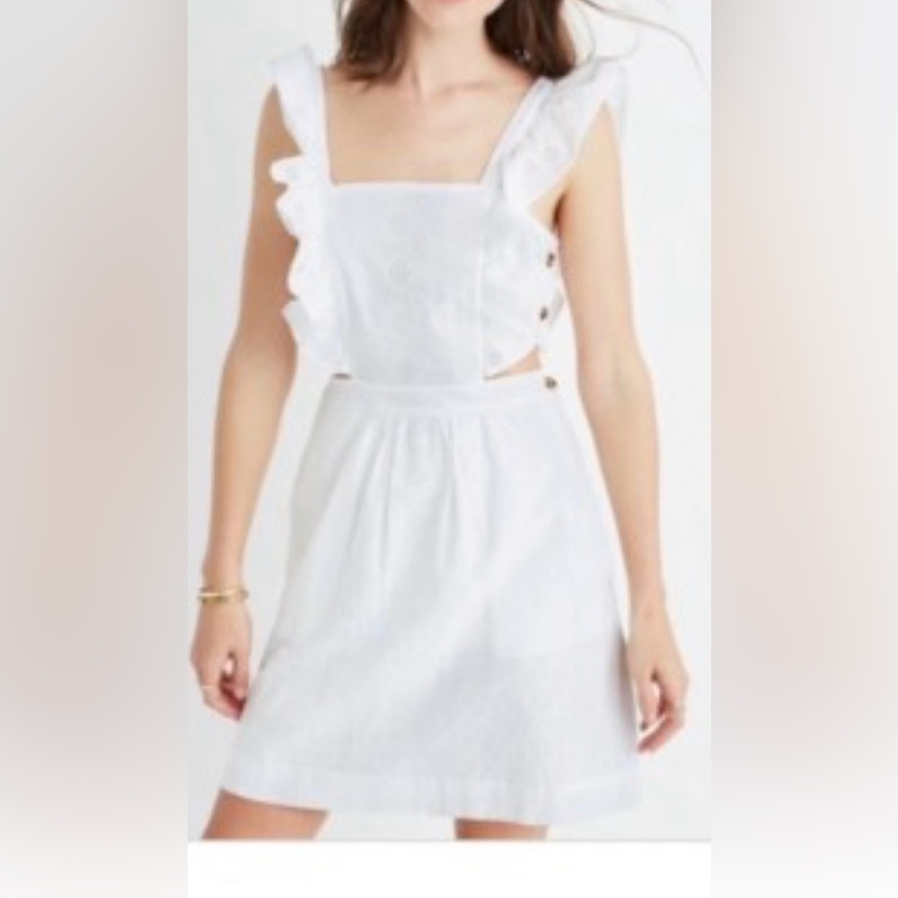 MADEWELL 100% COTTON White Eyelet Detail Top Size 4